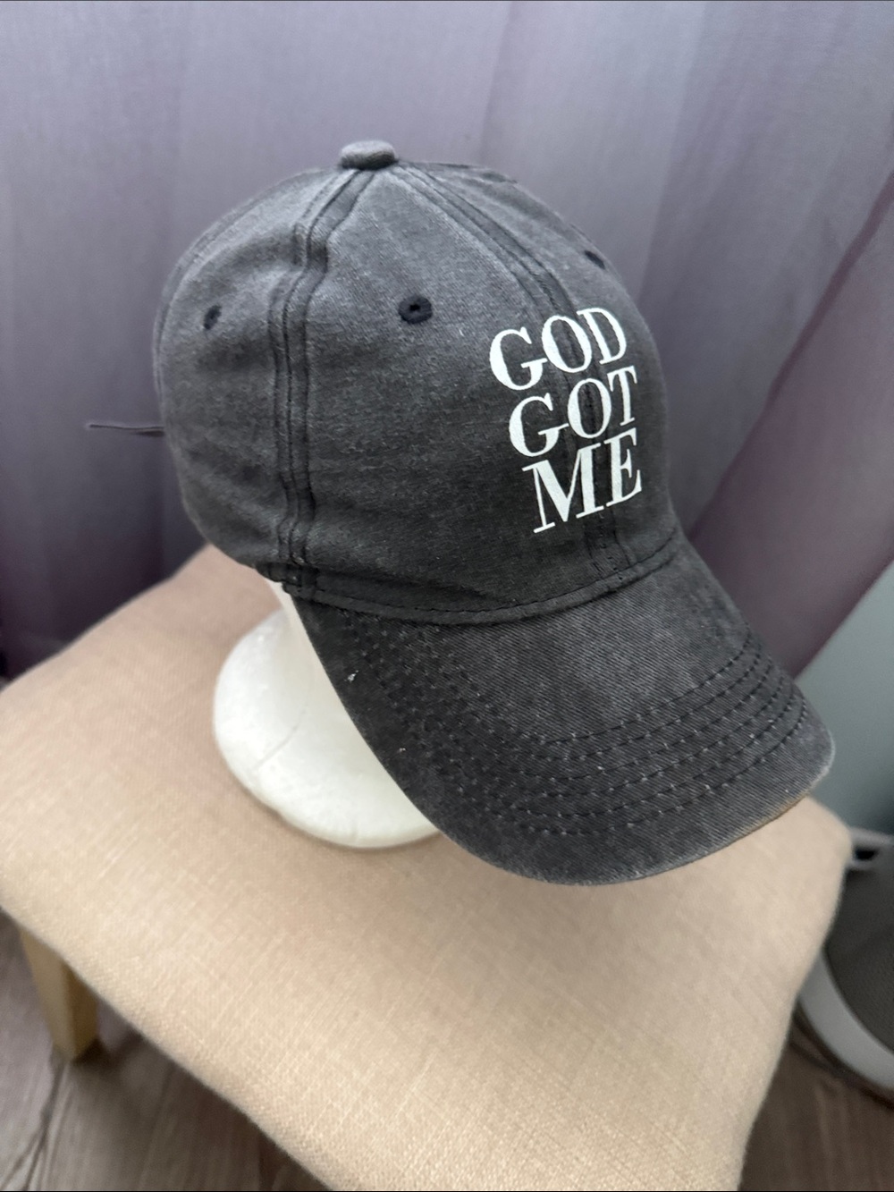 Black "GOD GOT ME" Baseball Cap - Unbranded